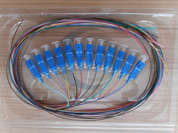 12core colorful loose tube fiber optic pigtails with SC/UPC connector, 1.5meter use in ODF,moudule,cassette,cabinet