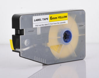White industrial label maker clear tape tube marking for electric installation
