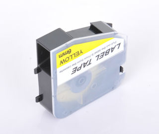 Yellow commercial label printer tape , wire marking 6mm tape cassette