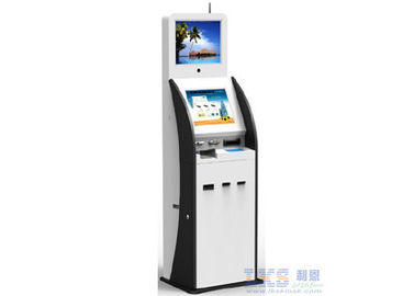 17 Inch Cold Rolled Steel Digital Kiosk Display With ID Scanner Card Issue Modules