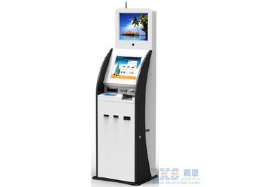 17 Inch Cold Rolled Steel Digital Kiosk Display With ID Scanner Card Issue Modules