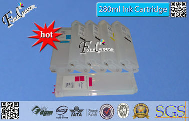260ML 6 Color Transparent PP Large Format Ink Cartridges For HP T2300 / T1300 Printer With ARC Chips