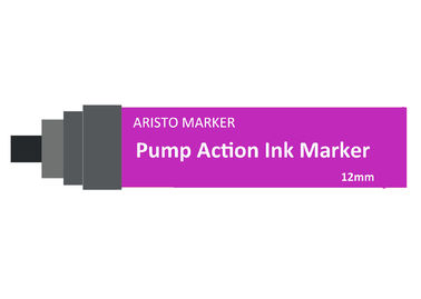 Refillable Alcohol Based Pump Action Ink Marker Pen with 7mm 12mm 15mm Chisel Tipe