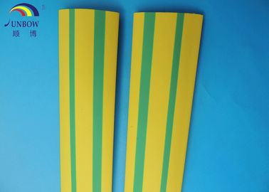 High Temperature Polyolefin Heat Shrink Tubing / Heat Shrinkable Tube Yellow &amp; Green